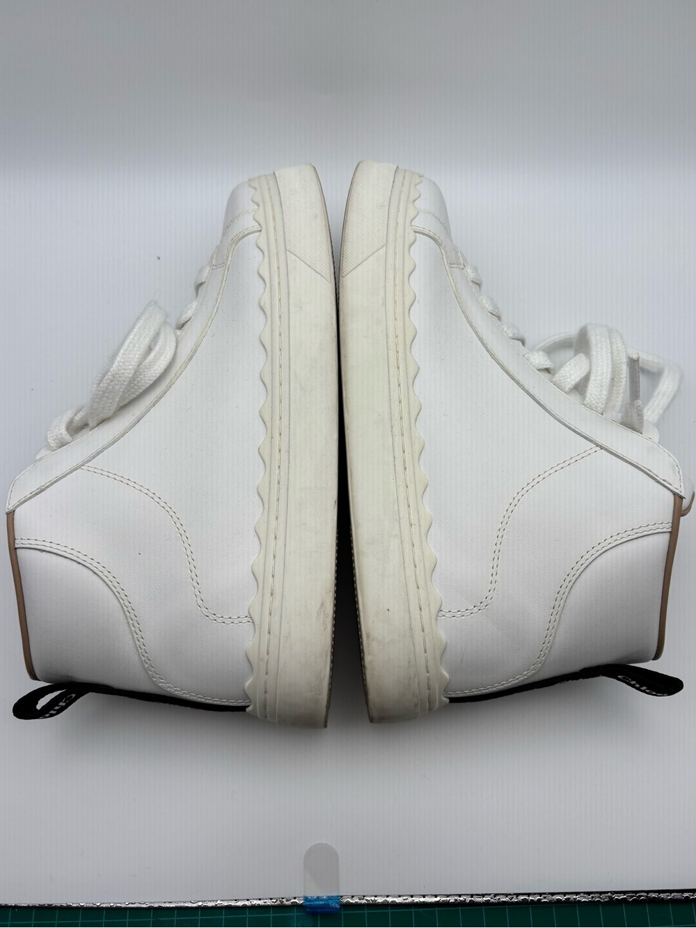 Chloe White High-Top Women's Sneakers - Picture 3 of 10